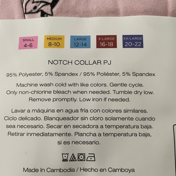 DKNY Women's Soft Knit Zebra Print Long Sleeve Pajama Set Pink Size XXL - Picture 7 of 7